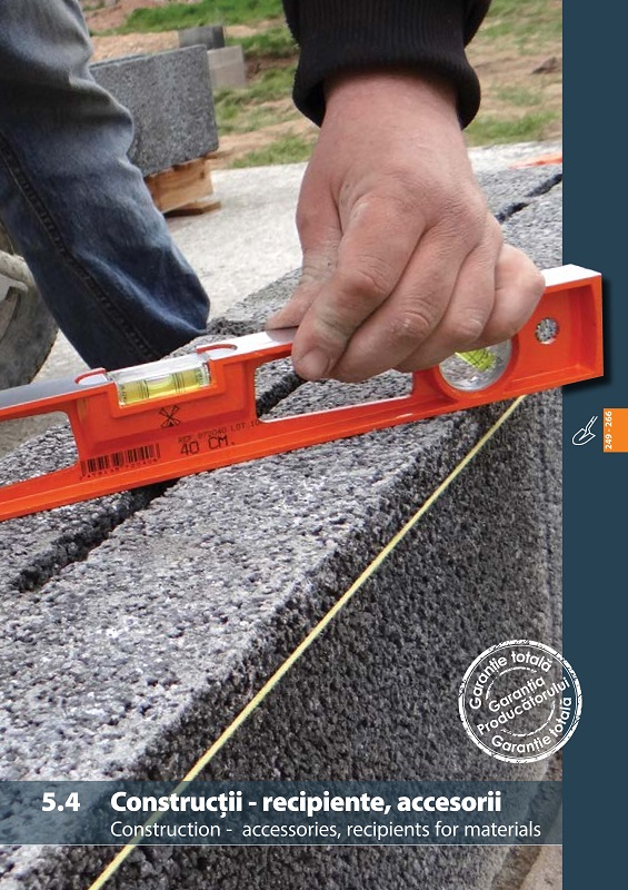Construcții – recipiente, accesorii